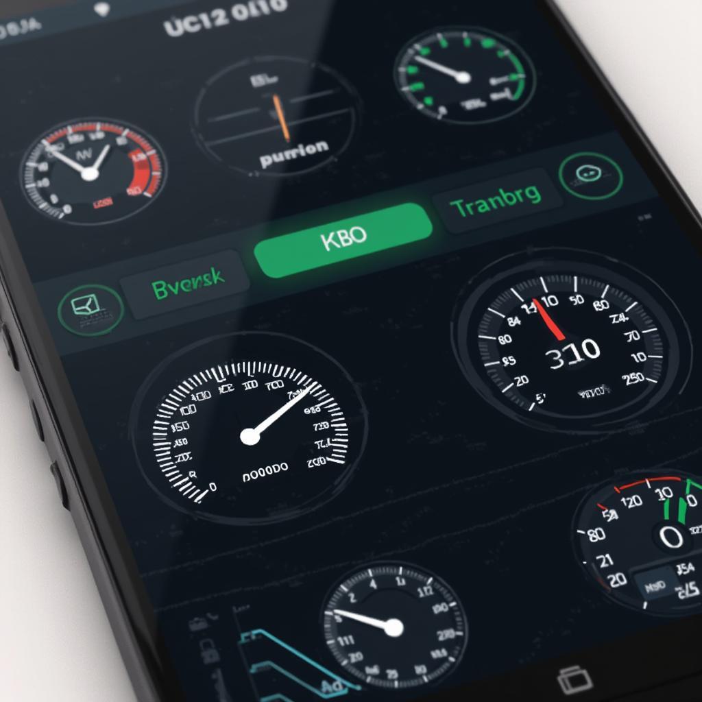 OBD2 App Interface on Android Phone