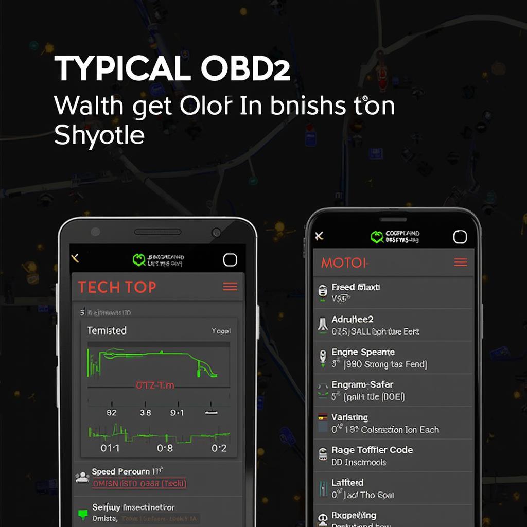 OBD2 App Interface on Smartphone