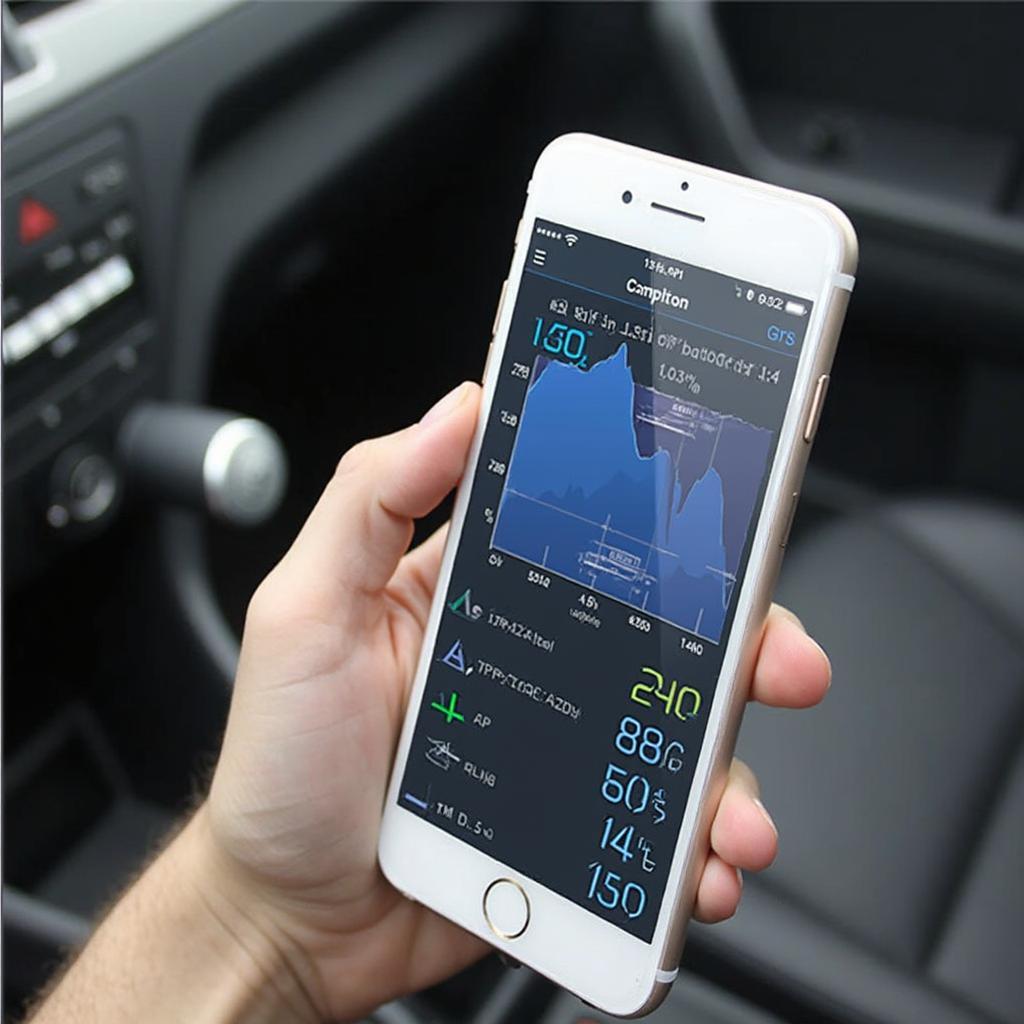 OBD2 app displaying air fuel ratio readings