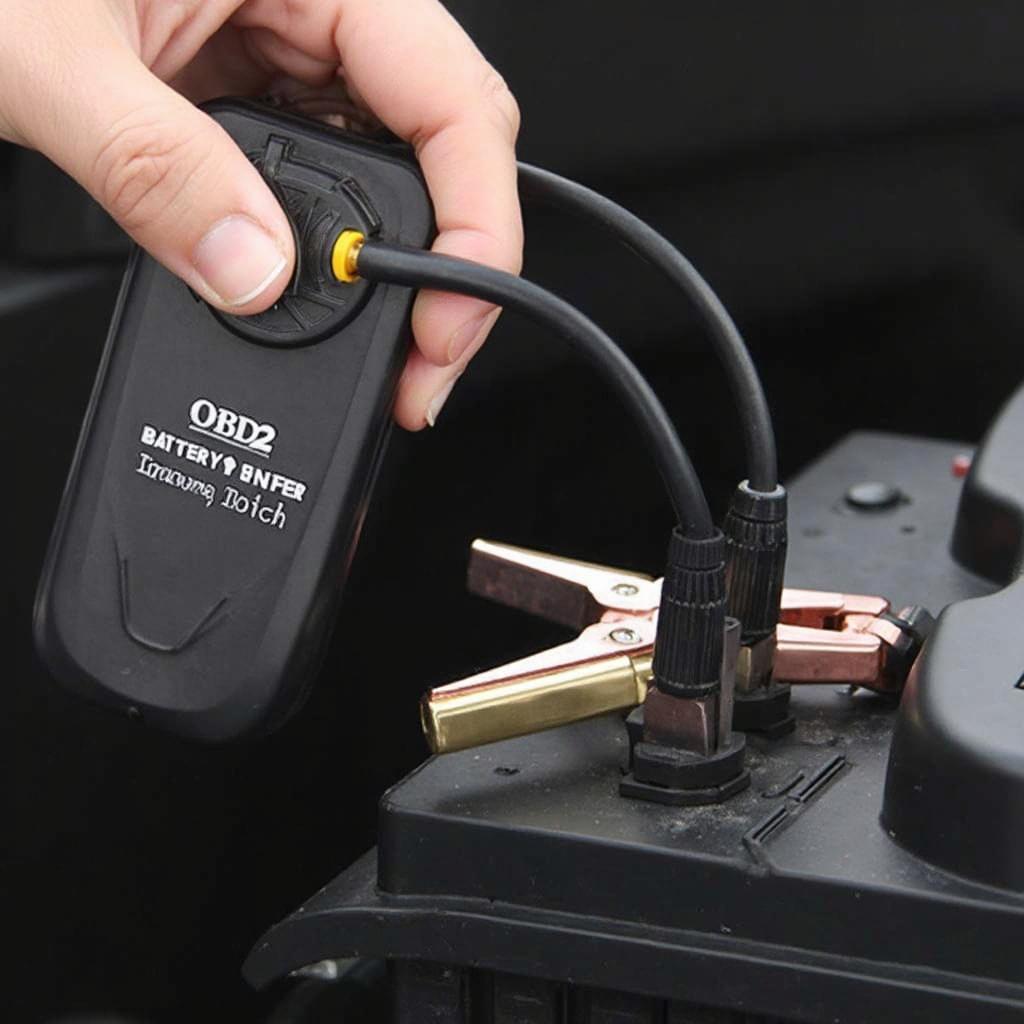 OBD2 Battery Tender Connected to Car Battery