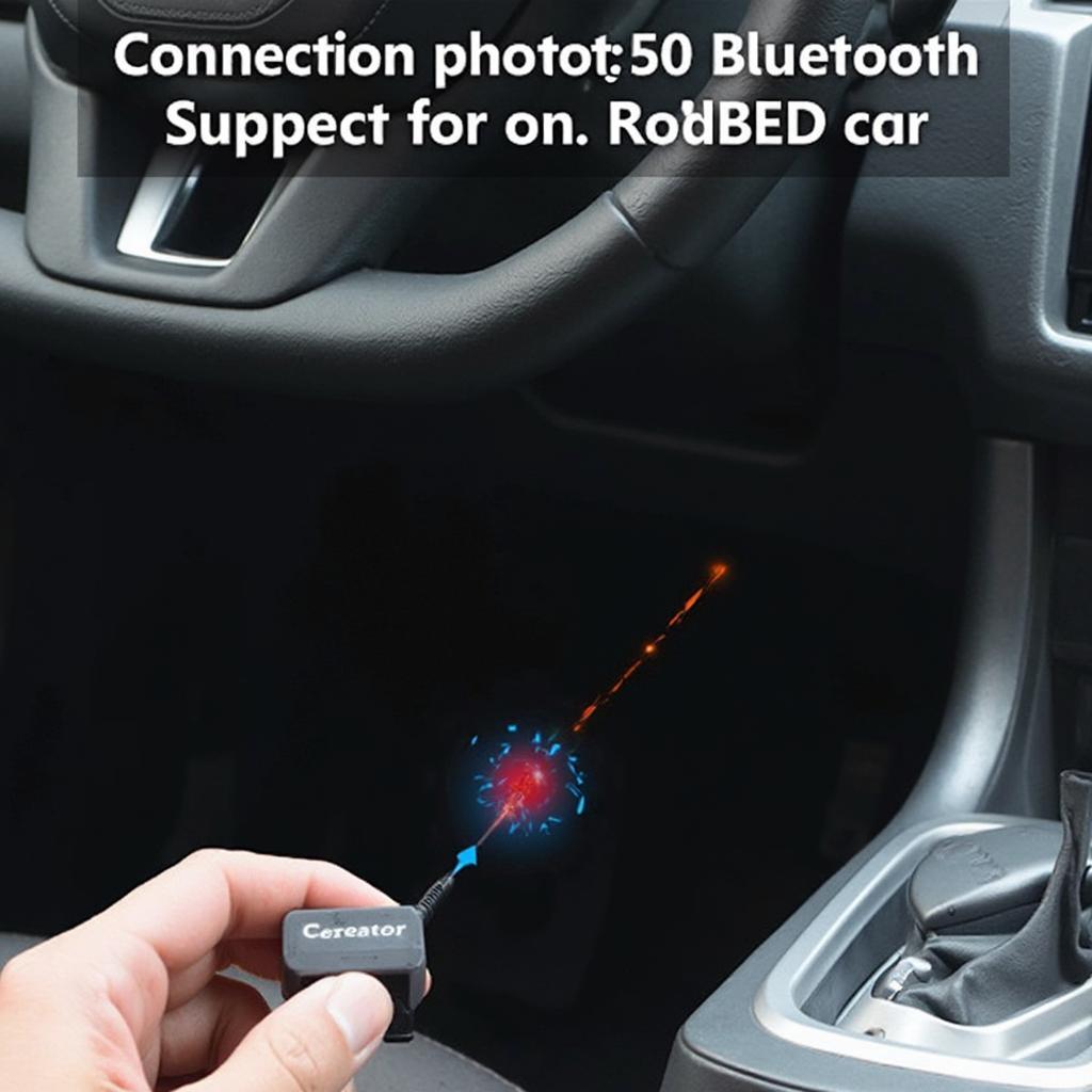 OBD2 Bluetooth Adapter Connected to Car