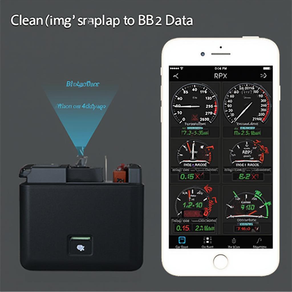 OBD2 Bluetooth Adapter PLX connected to a smartphone app