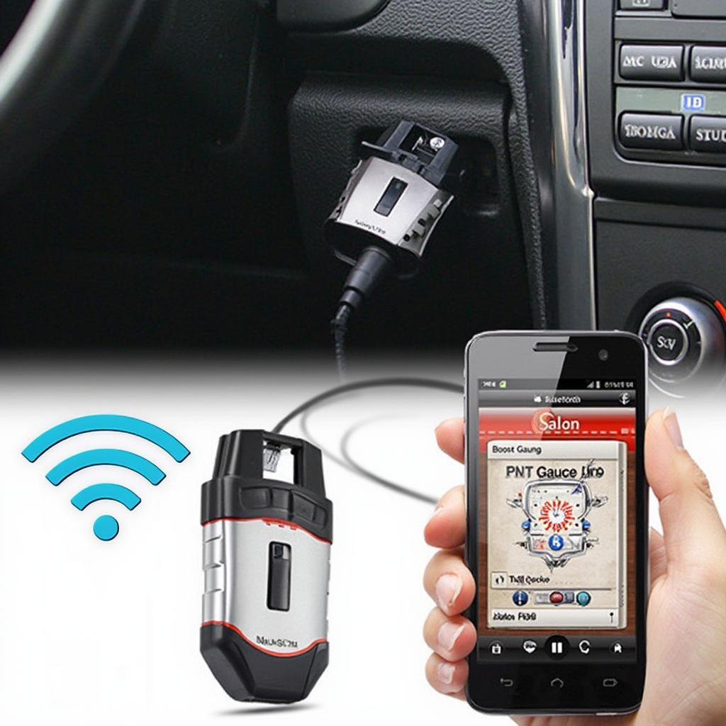 OBD2 Bluetooth Adapter and Smartphone Boost Gauge