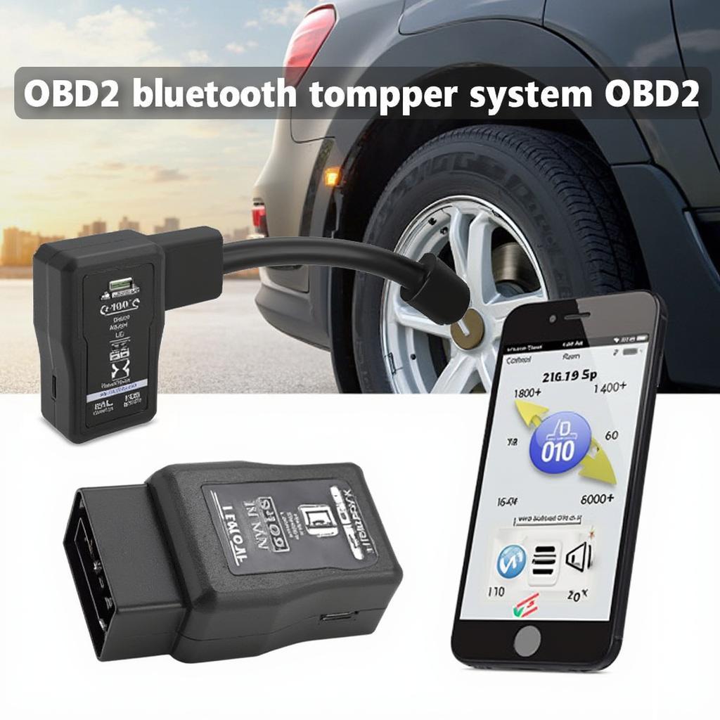 OBD2 Bluetooth Airbag Reset Tool Connected to Car