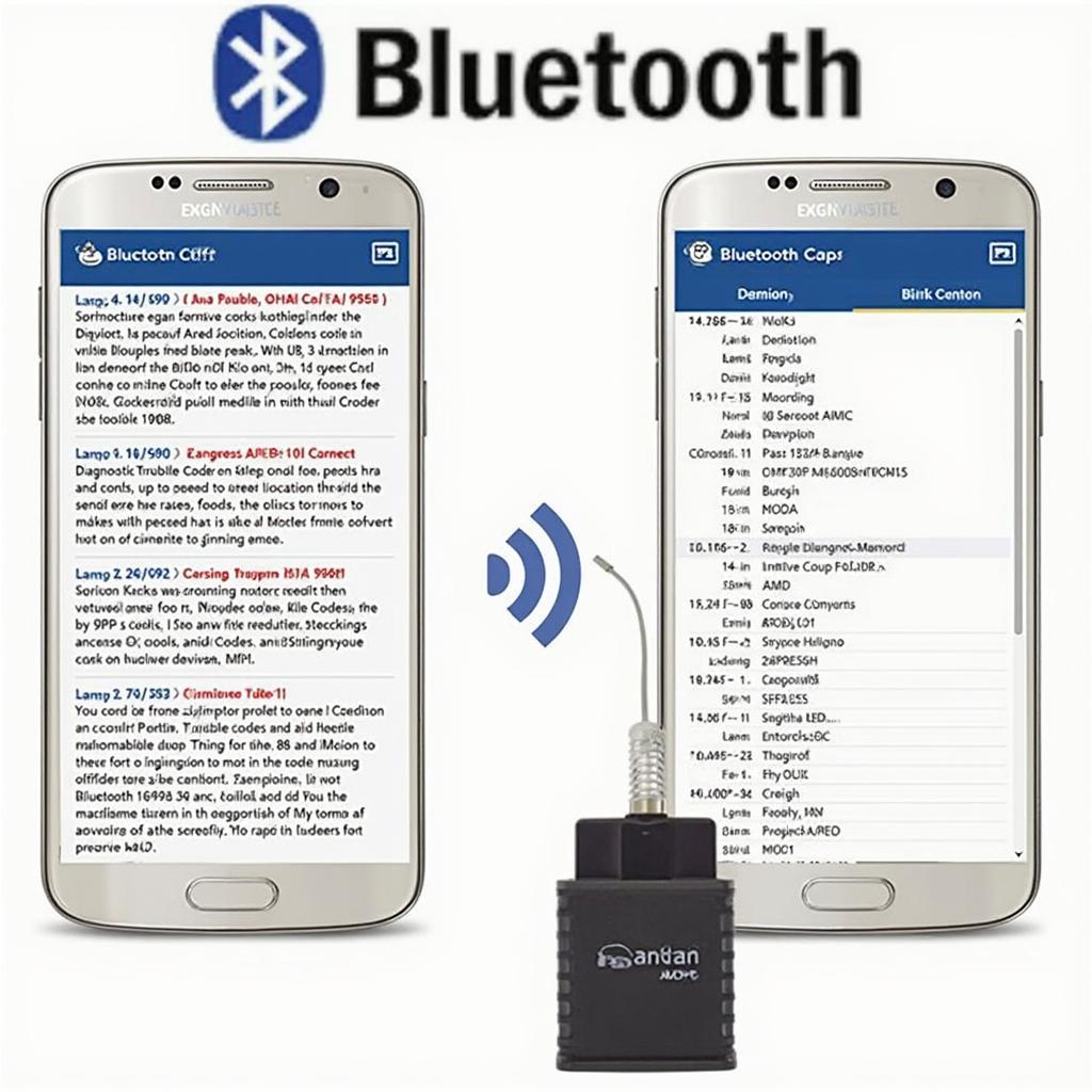 OBD2 Bluetooth App Displaying Diagnostic Codes