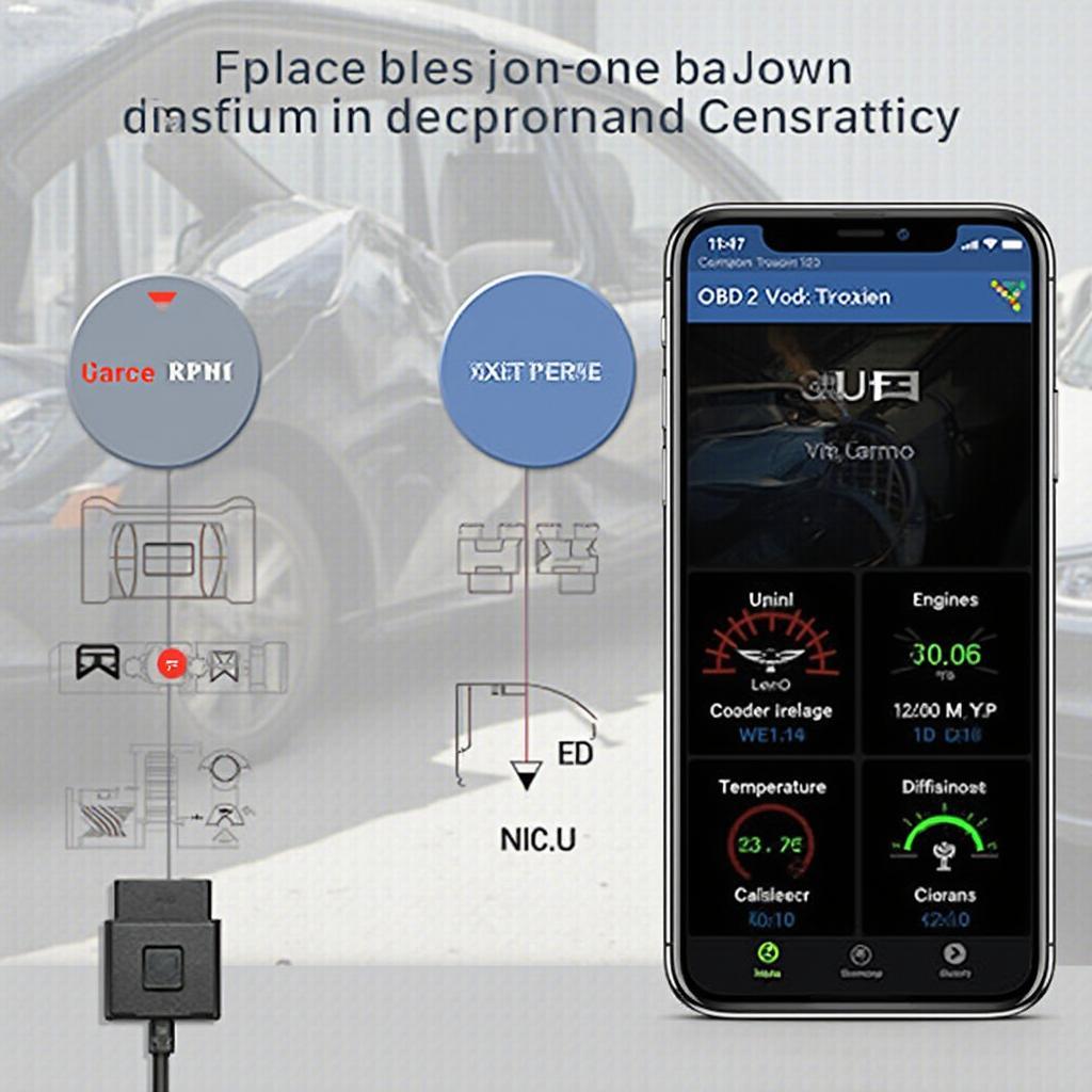 OBD2 Bluetooth App Displaying Volkswagen Data