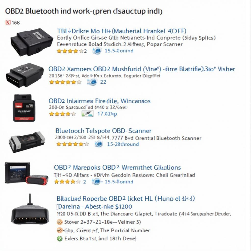 Various OBD2 Bluetooth Scanners Available on Amazon