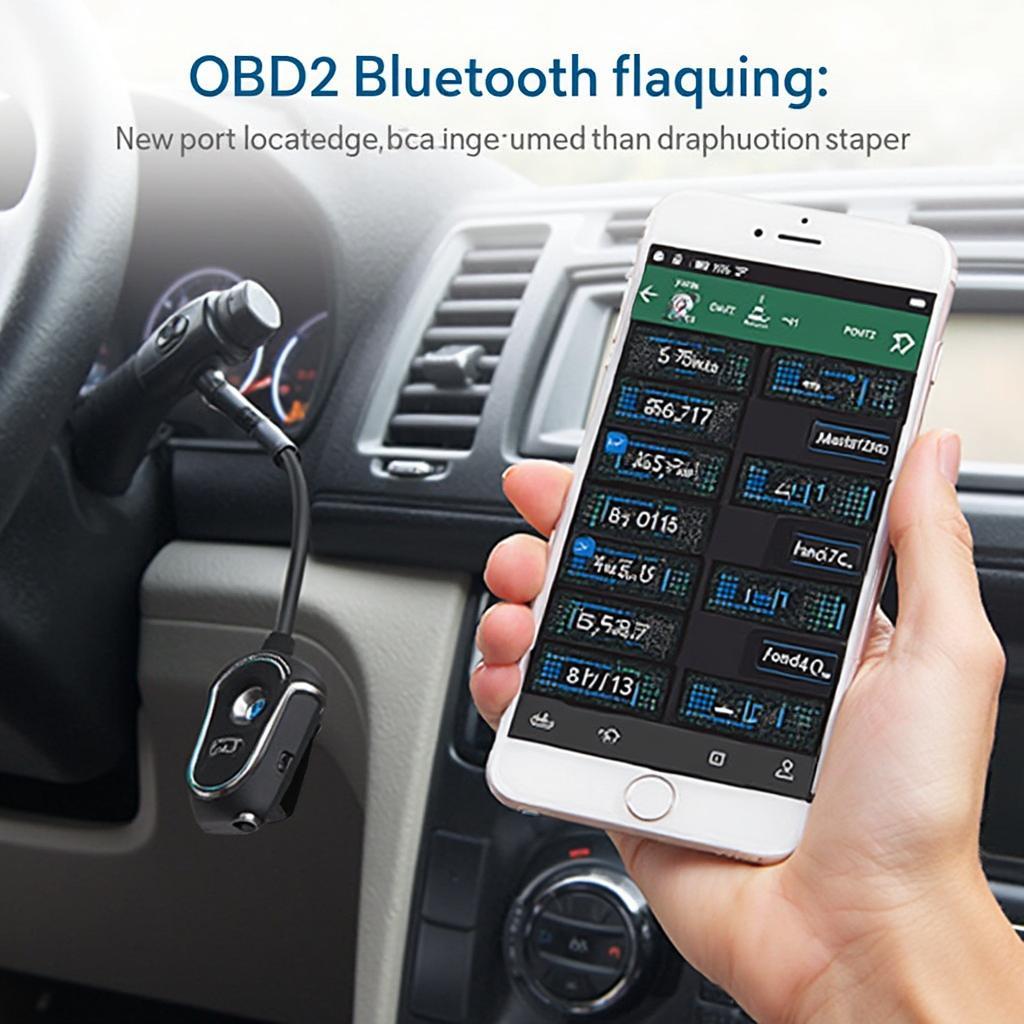 OBD2 Bluetooth Scanner Connected to Car