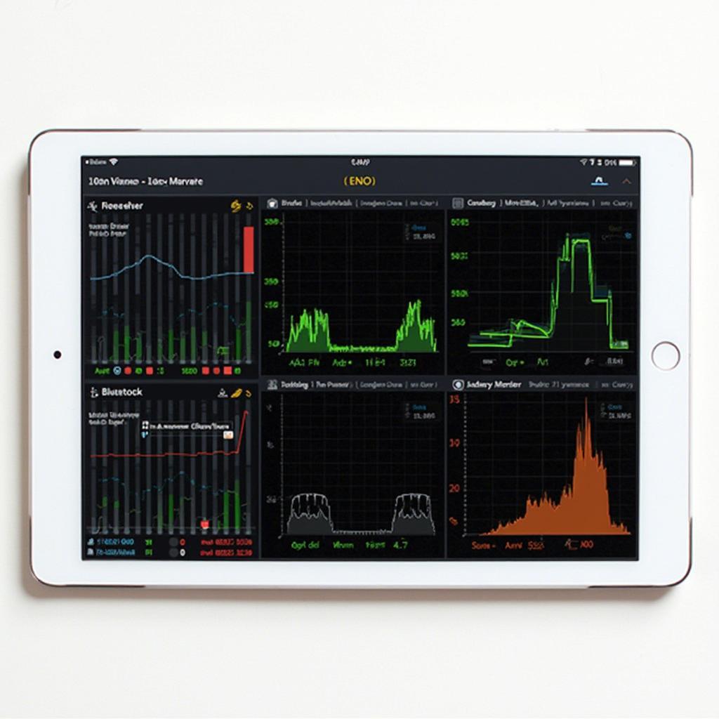 OBD2 Bluetooth Scanner Displaying Real Time Data on Tablet