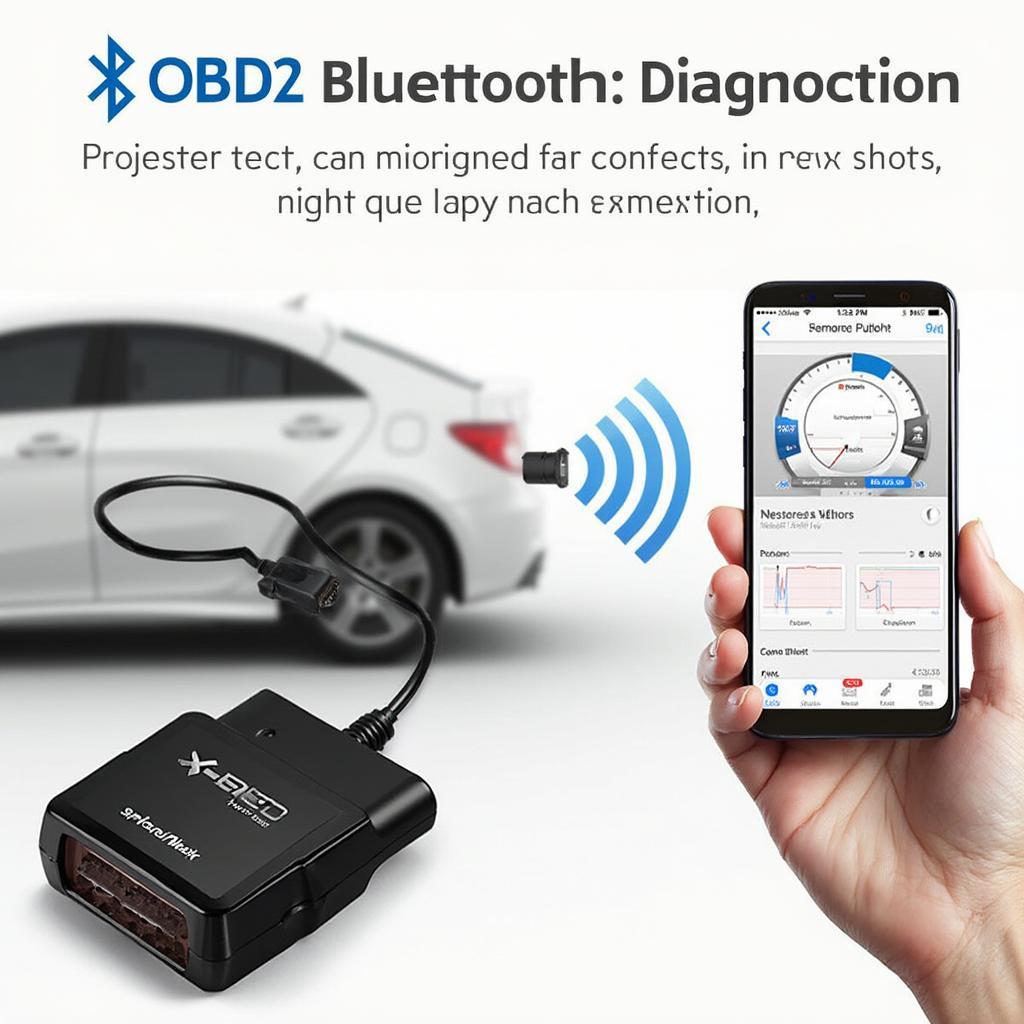 OBD2 Bluetooth Scanner Connected to a Smartphone