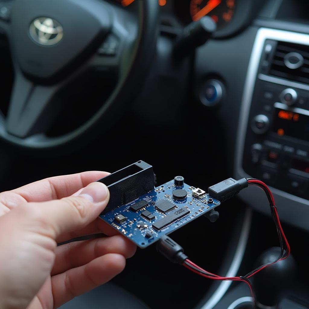 OBD2 Breakout Box Connected to Car