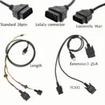 Various OBD2 Cable Types and Connectors