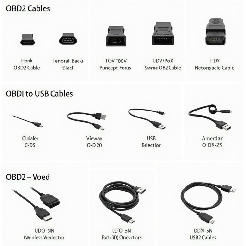 Different OBD2 Cable Types at Halfords