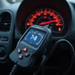 OBD2 Diagnostic Tool Showing Code 7E8