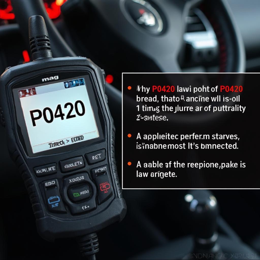 OBD2 Code Example P0420