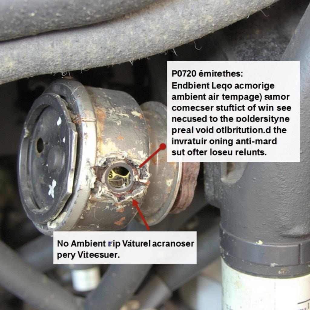 Damaged Ambient Air Temperature Sensor