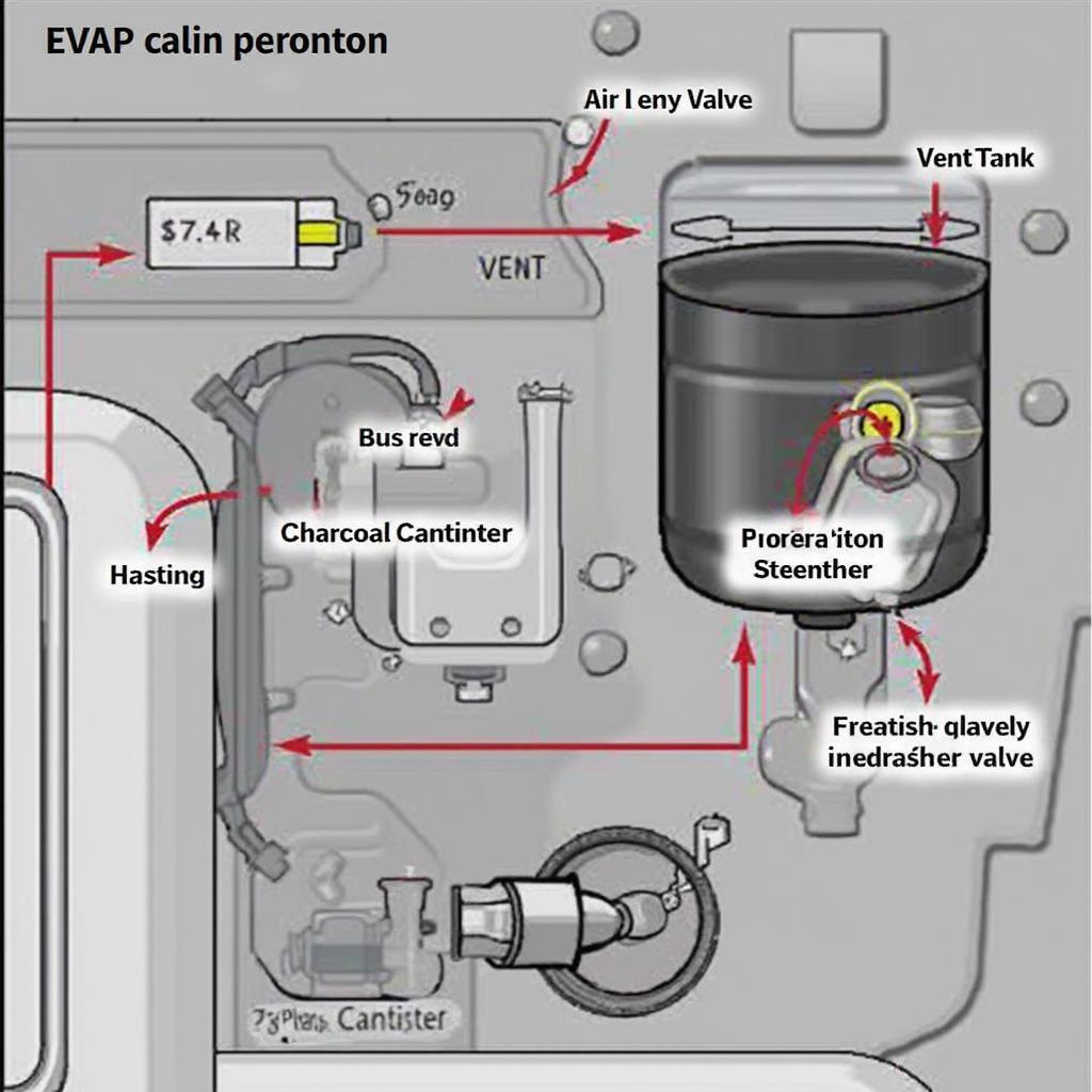 OBD2 Code P1482 EVAP System Diagram