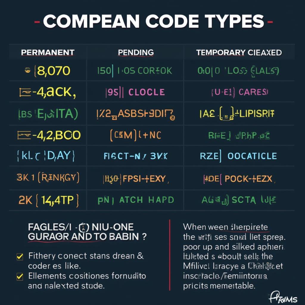 OBD2 Code Types Comparison