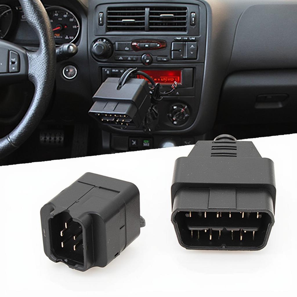 OBD2 Compliant Connector: 16-Pin Trapezoidal Diagnostic Port