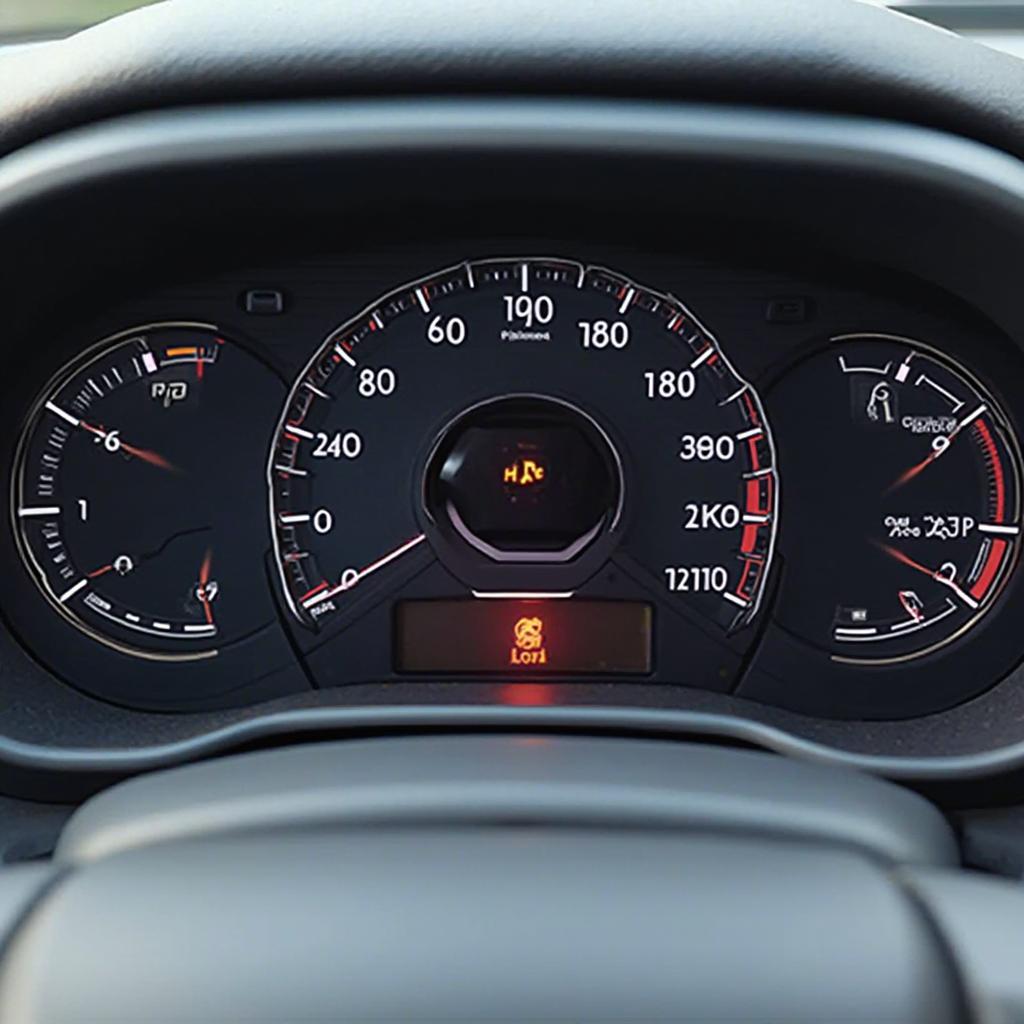 Check engine light illuminated on an OBD2 compliant vehicle's dashboard