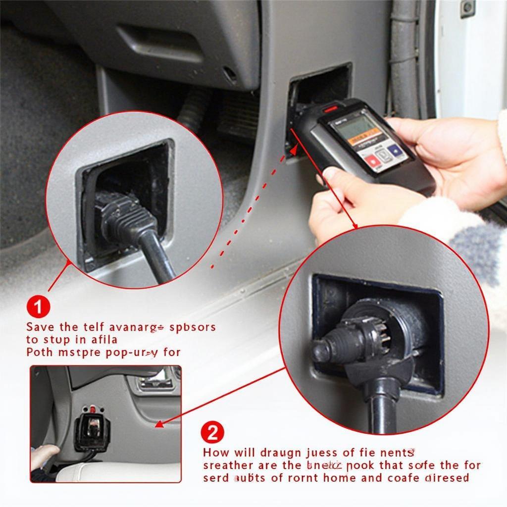 OBD2 Connector and Scanner in a 1999 Mustang