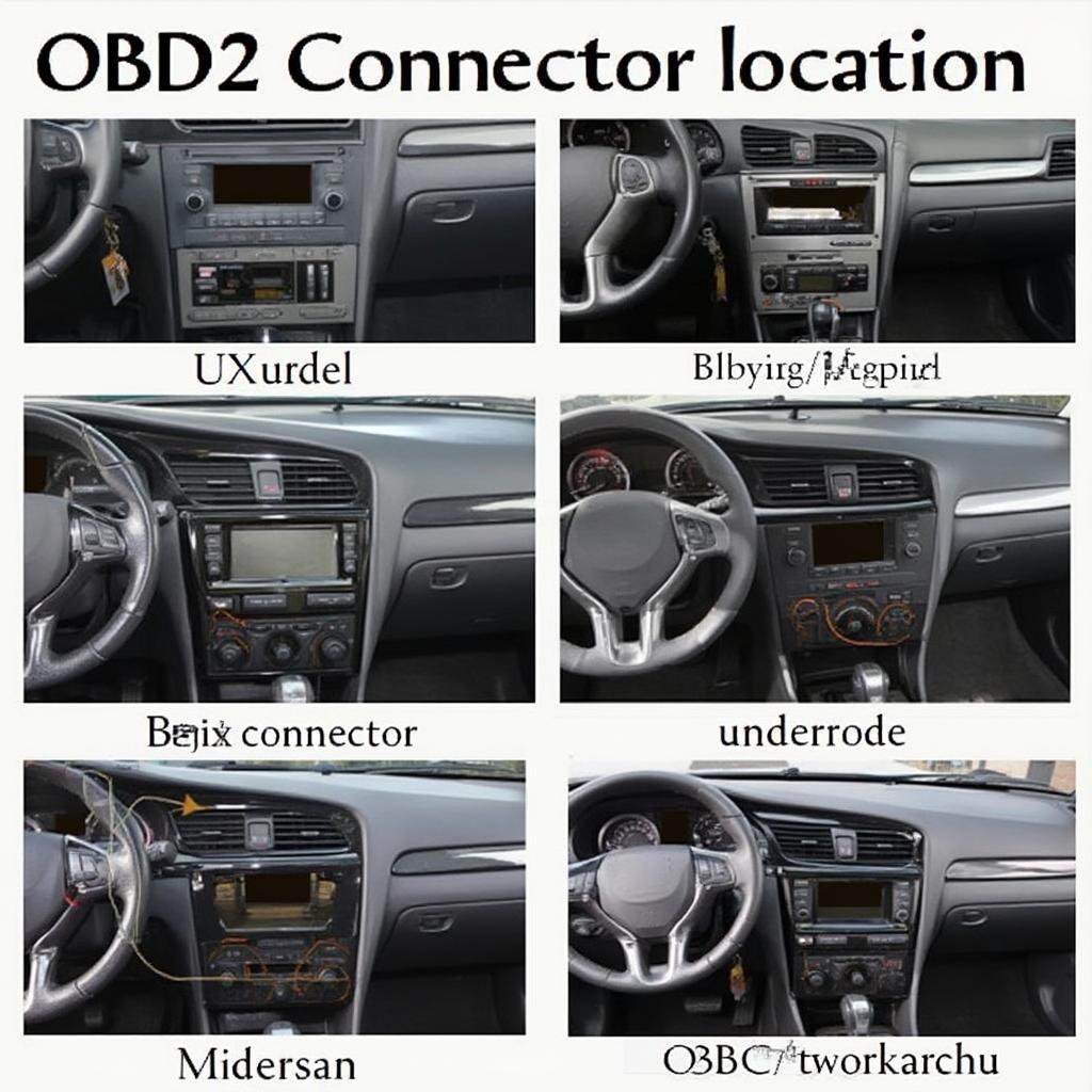 OBD2 Connector Location Examples