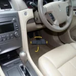 OBD2 Connector Location in a Lincoln MKZ 2007