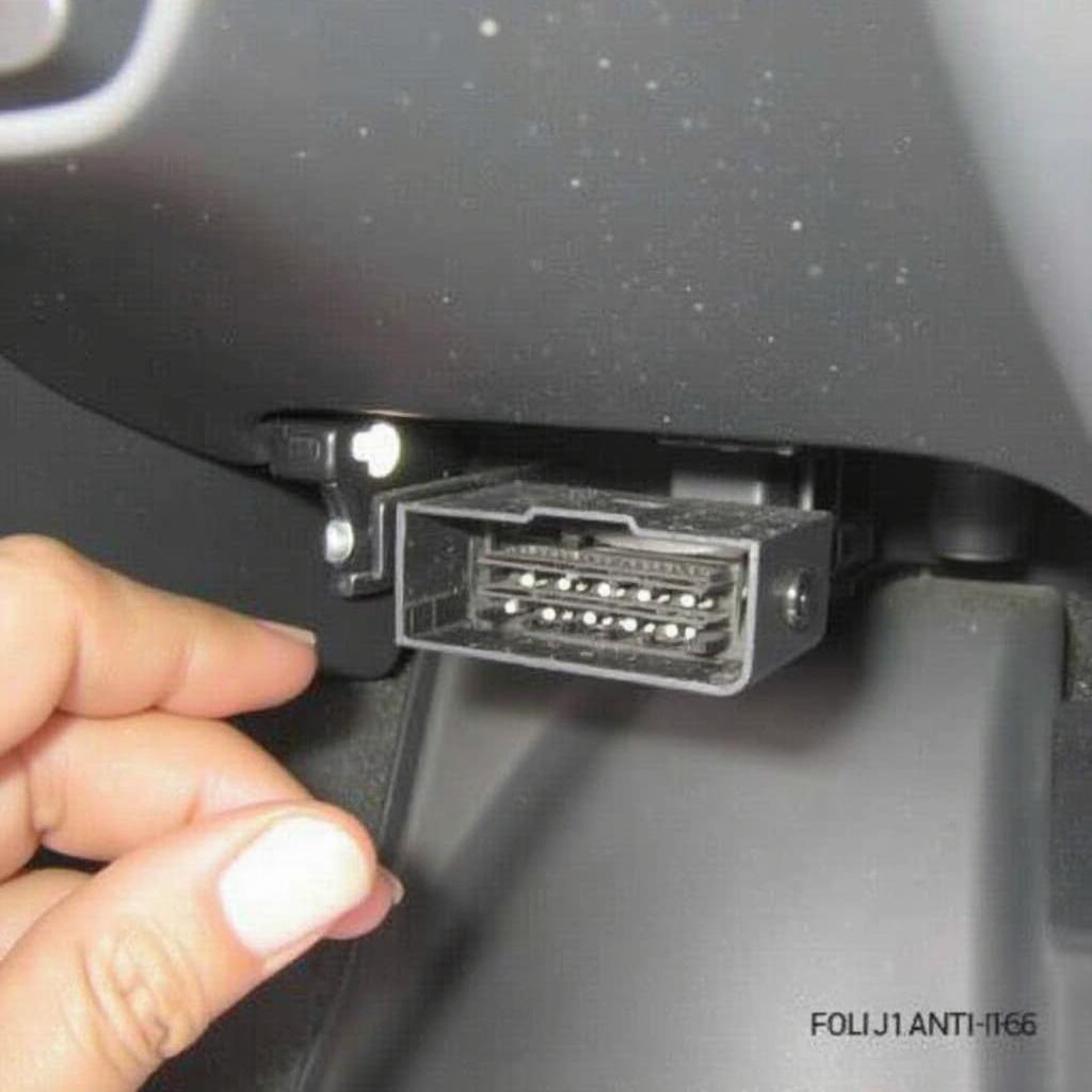 OBD2 Connector Location in a Mitsubishi Outlander