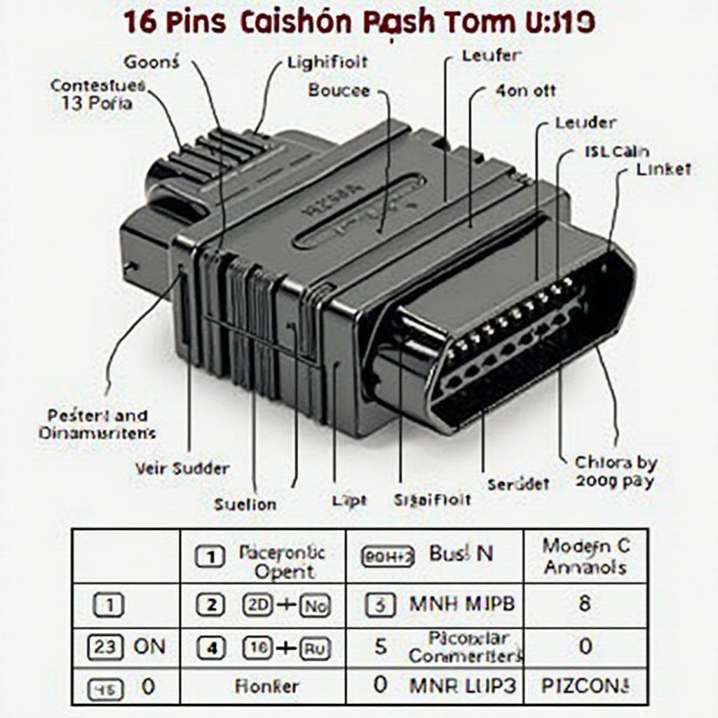 OBD2 Connector Pinout Diagram