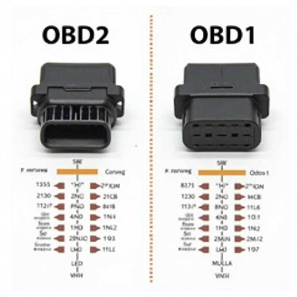 Comparison of OBD2 and OBD1 Connectors