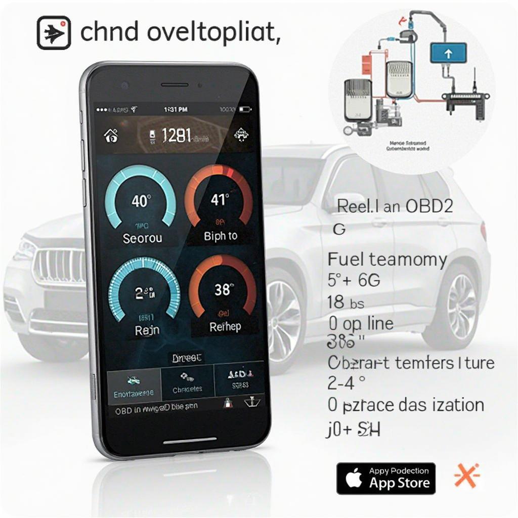 OBD2 dash app displaying real-time data on a smartphone