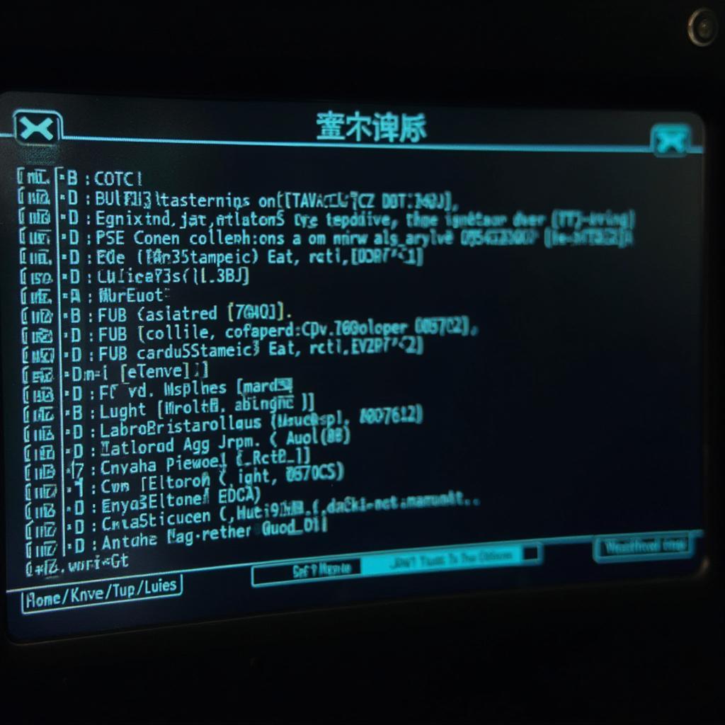 Example of OBD2 Diagnostic Trouble Codes (DTCs) on a Scanner Screen