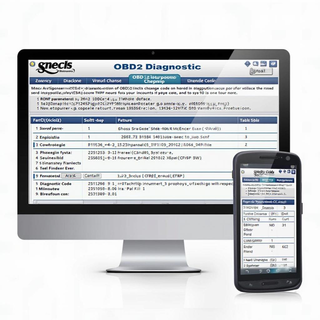 OBD2 Diagnostic Report on Screen