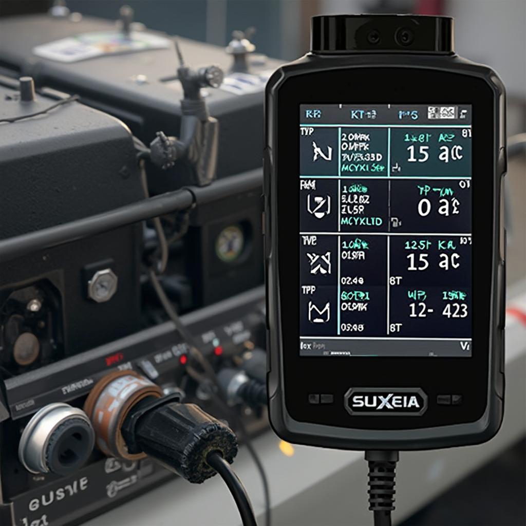 OBD2 Diesel Monitor Connected to a Truck