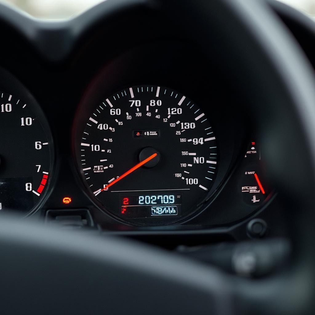 OBD2 Digital Gauge Displaying Real-Time Engine Data on a Mercedes SL65