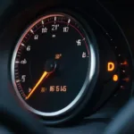 OBD2 Digital Temp Gauge Displaying Temperature