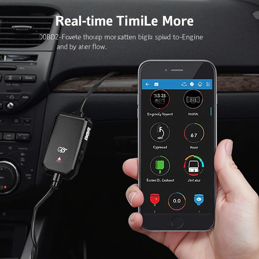 OBD2 Dongle Connected to Smartphone