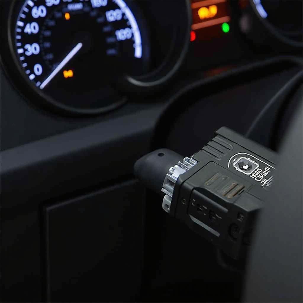 OBD2 Economy Chip Tuning Box Installed in a Car