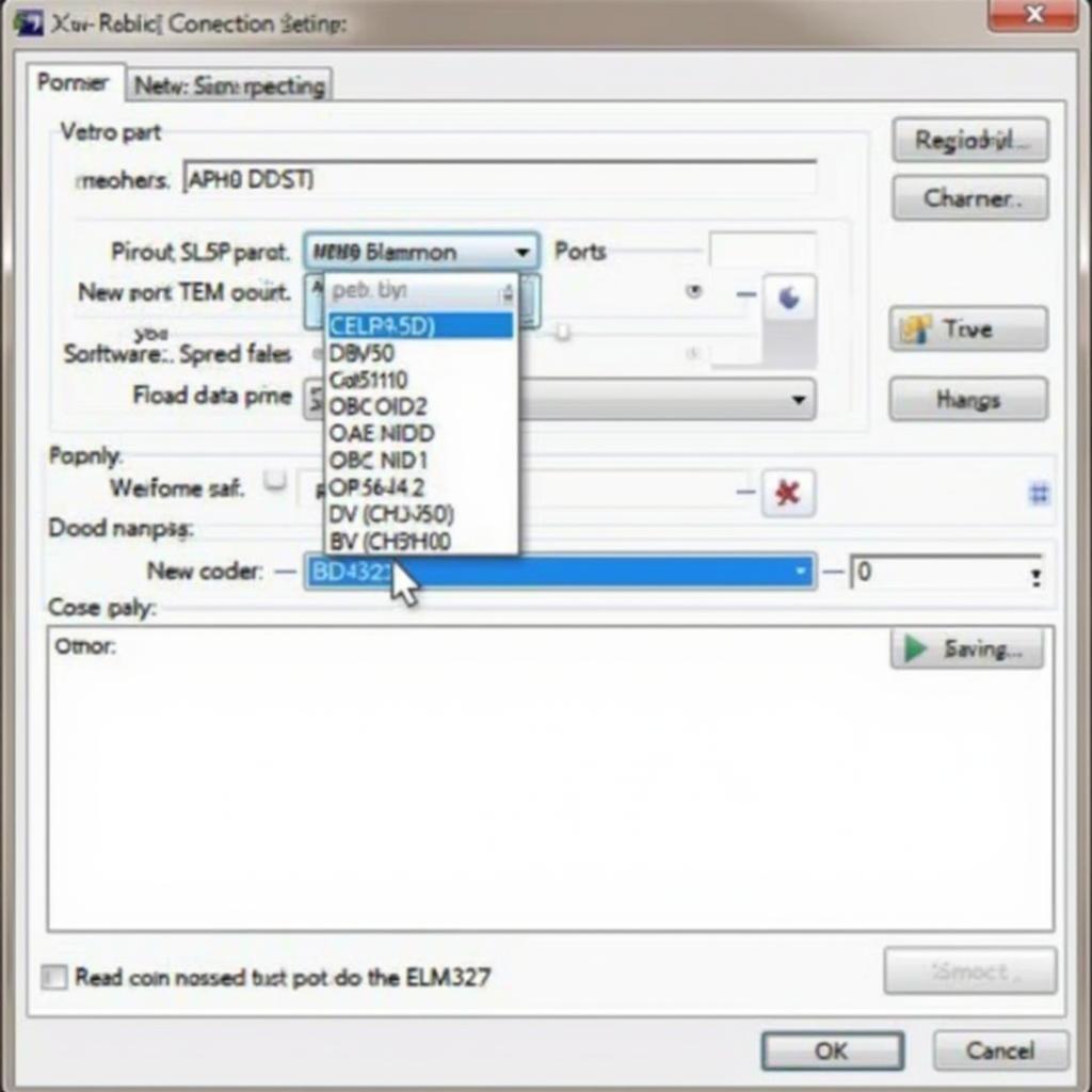 Connecting the OBD2 ELM327 on COM10 in Diagnostic Software