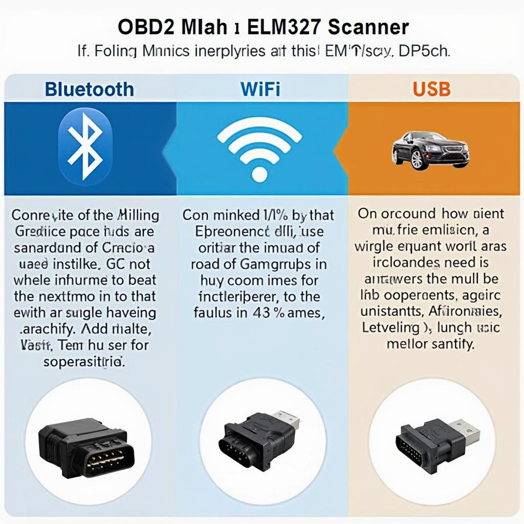 OBD2 ELM327 Connectivity Options: Bluetooth, WiFi, and USB