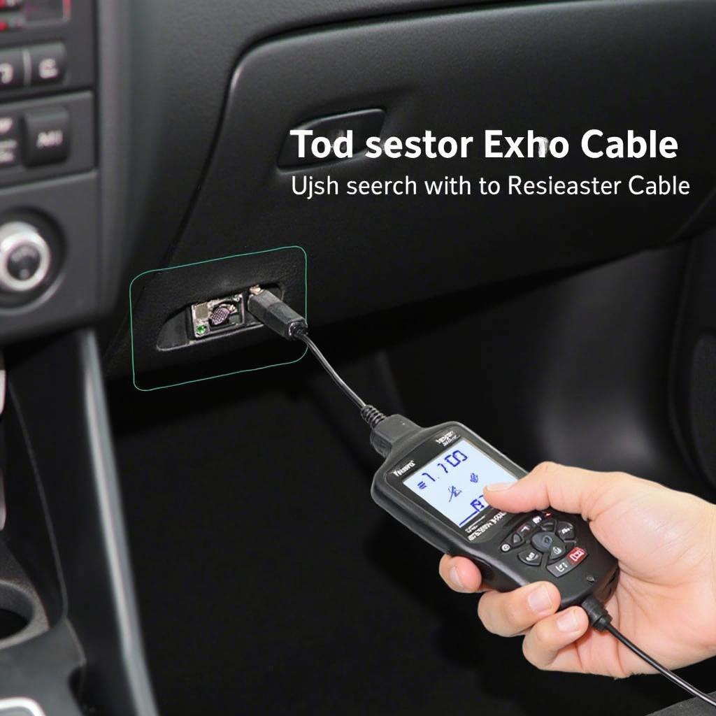 OBD2 Extension Cable Connected to a Car