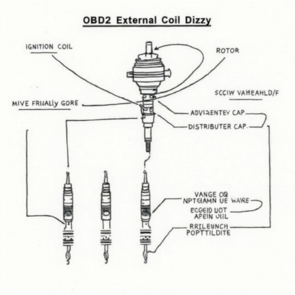 OBD2 External Coil Dizzy Components Diagram