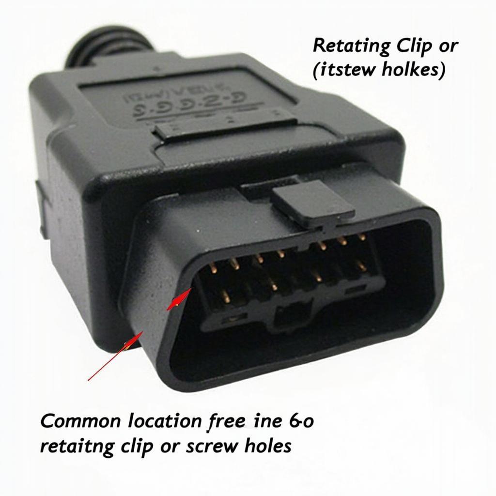 Close-up view of an OBD2 Female Connector