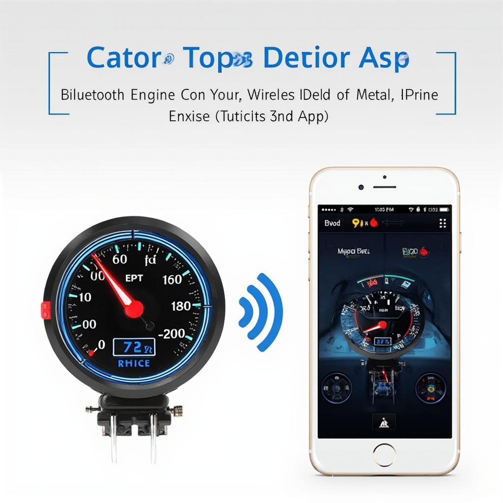 OBD2 Gauge Connected to Smartphone via Bluetooth