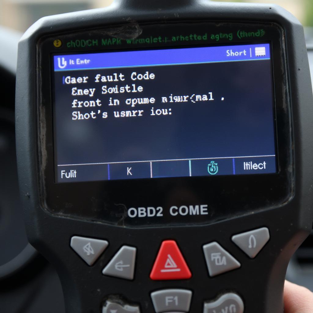 Example of an OBD2 Grey Fault on a Scanner