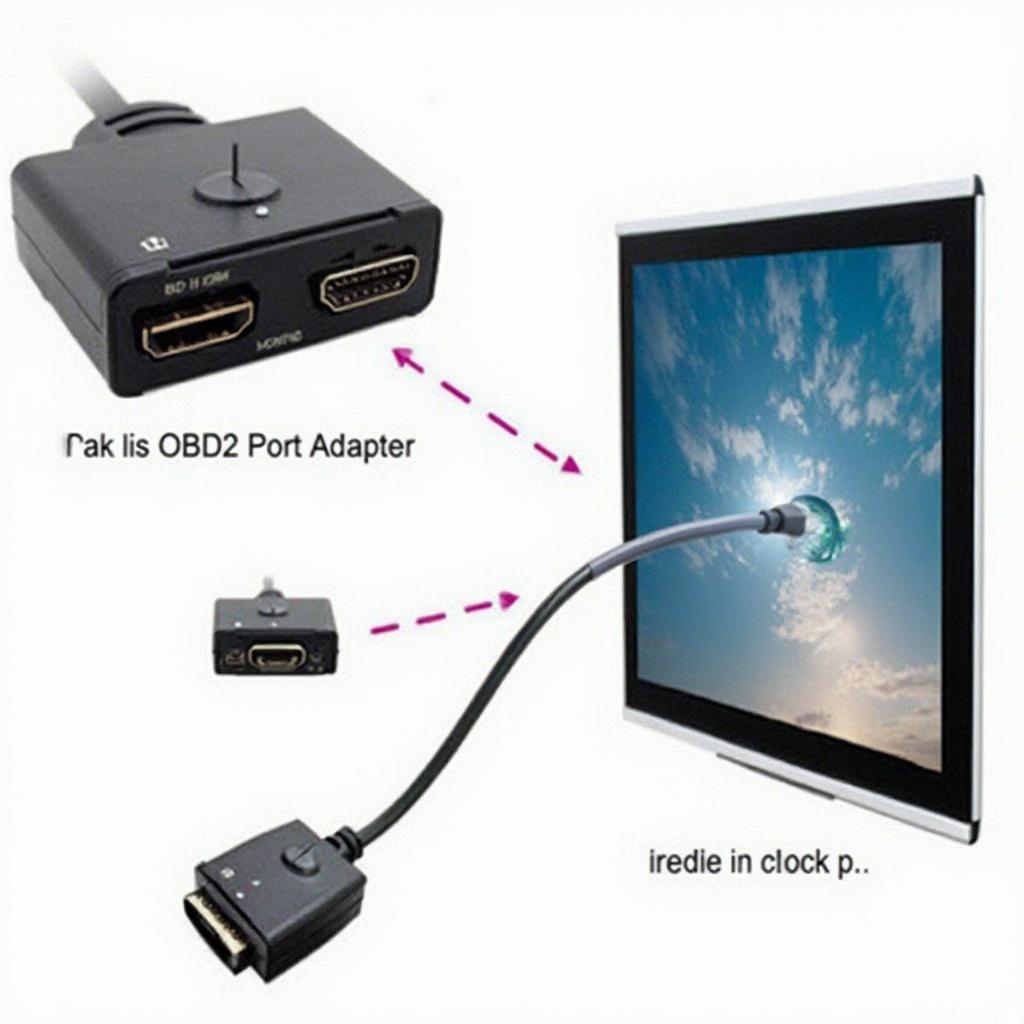 OBD2 to HDMI Adapter Connection Diagram