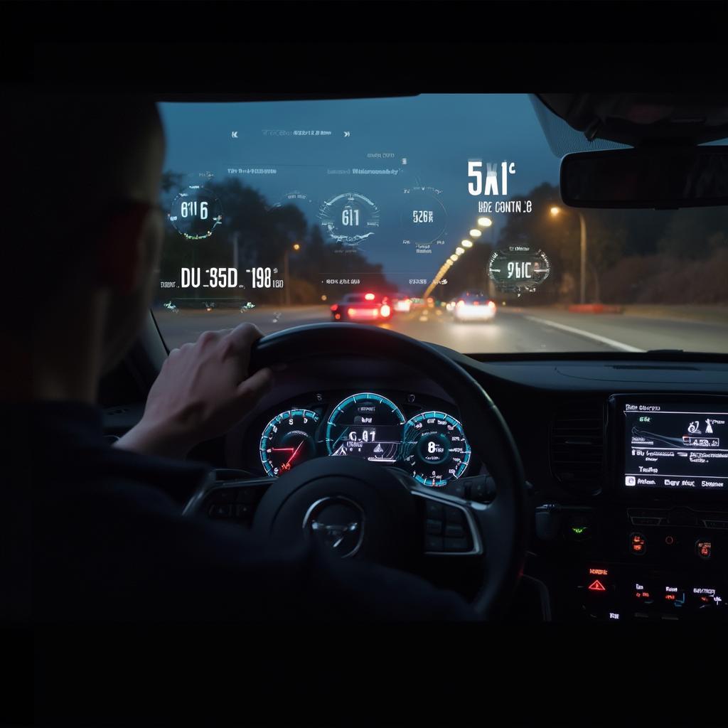 OBD2 HUD Display In Action