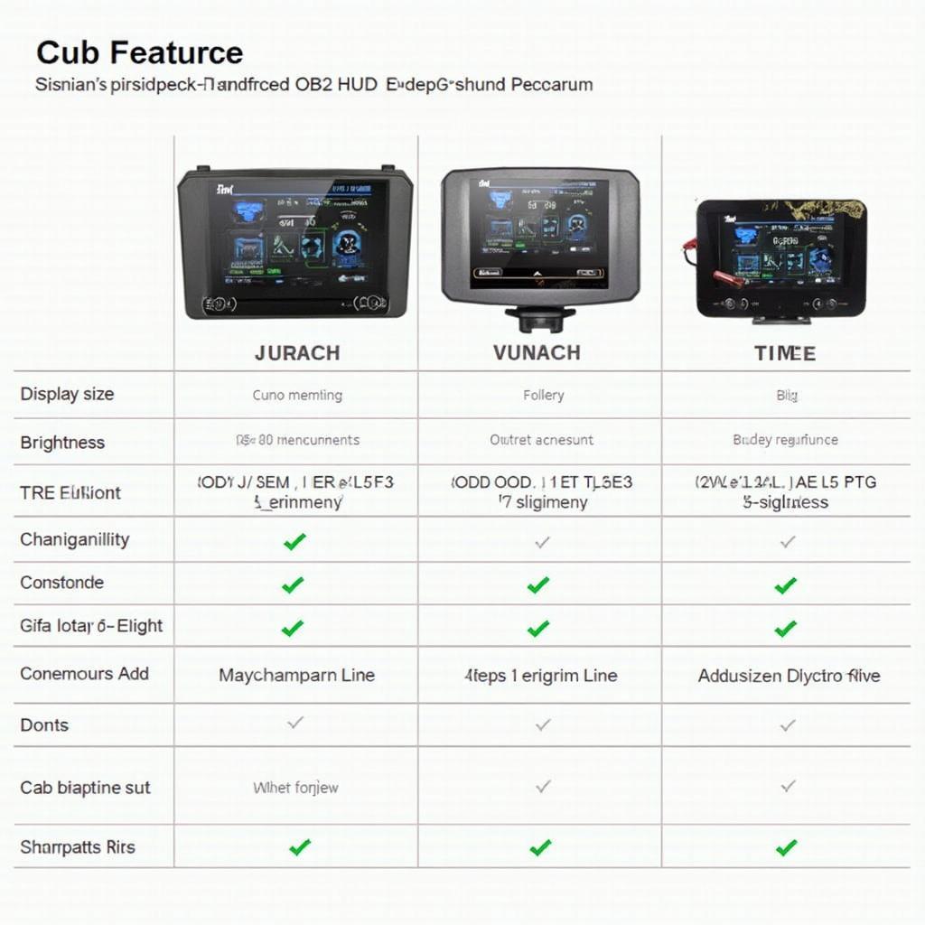 Comparing Features of Different OBD2 HUDLY HUD Displays