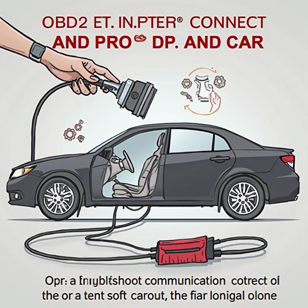 Troubleshooting OBD2 Interface Program Issues: Checking the connection between the OBD2 interface cable and the car's OBD2 port.