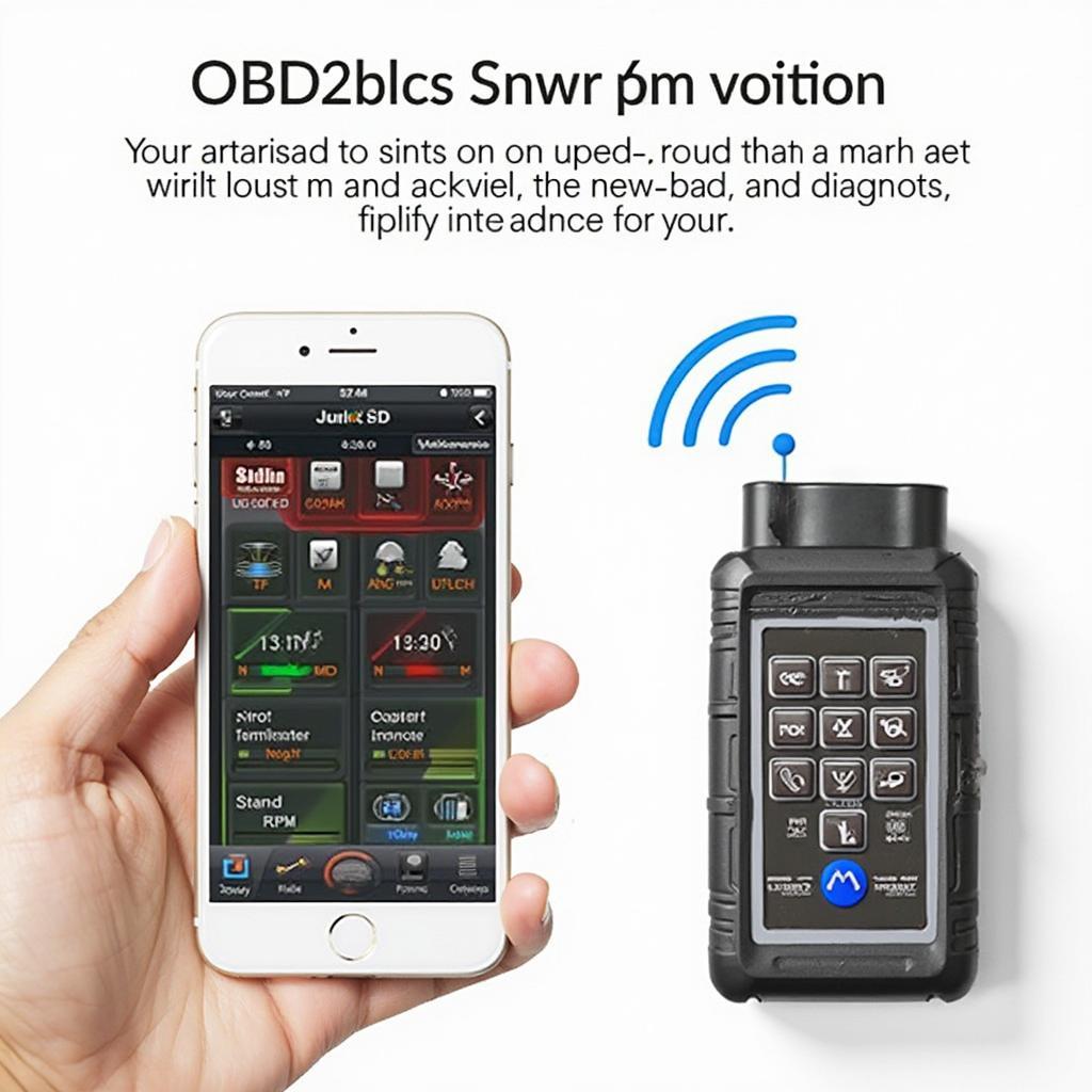 OBD2 KW1281 Bluetooth Scanner App Display on Smartphone